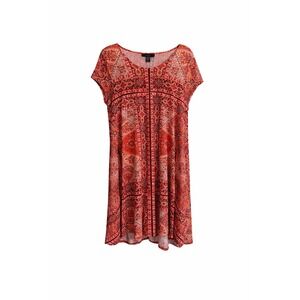 Karen Kane Orange Abstract Trapeze Swing Dress XL Made in USA | MSRP $118